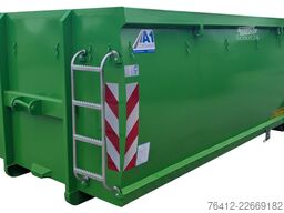 A1 Container CITY ECOLINE 13 m³ ? Doppelflügeltür ? RAL 6018 Gelbgrün ? Abrollcontainer