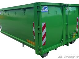 A1 Container CITY ECOLINE 13 m³ ? Doppelflügeltür ? RAL 6018 Gelbgrün ? Abrollcontainer