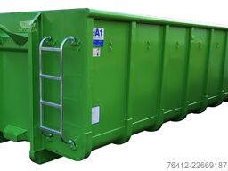A1 Container Normbehälter 22 m³ Doppelflügeltür ? RAL 6018 Gelbgrün ? Abrollcontainer