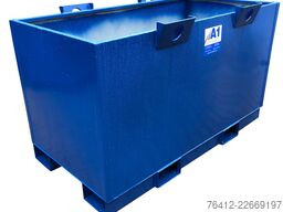 A1 Container Metallbox - Lagerbox - 2 m³ - RAL 5010 - Absetzmulde