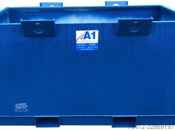 A1 Container Metallbox - Lagerbox - 2 m³ - RAL 5010 - Absetzmulde