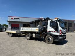 IVECO 140E250 Kipper mit HIAB Kran inklusive Anhänger