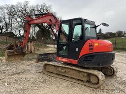Kubota KX080-4 with 3 excavator buckets
