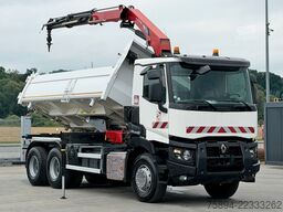 RENAULT C 380* KIPPER 5,20 m* KRAN/FUNK * TOPZUSTAND !