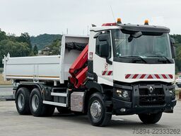 RENAULT C 380* KIPPER 5,20 m* KRAN/FUNK * TOPZUSTAND !