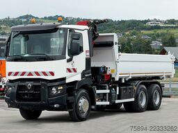 RENAULT C 380* KIPPER 5,20 m* KRAN/FUNK * TOPZUSTAND !