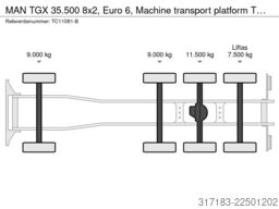 MAN TGX 35.500 8x2, Euro 6, Machine transport platform
