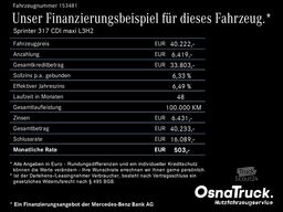 Mercedes-Benz Sprinter 317 CDI maxi L3H2 Klima, Navi, KameraPro