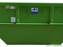 A1 Container Absetzmulde 7 m³ ? RAL 6018 Gelbgrün ? Absetzcontainer / Außenlager A1 WEST
