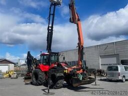 Huddig 1260C Backhoe w/ Palfinger crane, Lift, rototilt a