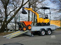 Microbagger 1T Anhänger Minidumper Löffelpaket