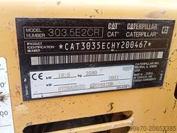 Caterpillar 303.5E2 CR with 3 buckets