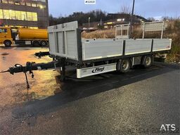 Fliegl Fahrzeugbau tps 200 2 axle flatbed trailer w/Folda