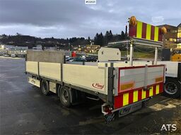 Fliegl Fahrzeugbau tps 200 2 axle flatbed trailer w/Folda