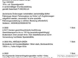 Kröger 18to 3 Schieber mit Kunststoffbordwand Interne Nr. 40745