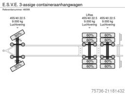 E.S.V.E. 3-assige containeraanhangwagen
