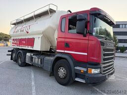SCANIA G-410 6X2 SILOWAGEN VOLLUFT LIFT GELENKTE HINTER