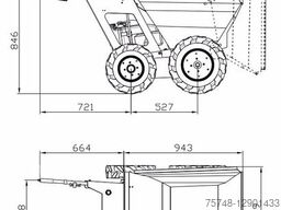 Minidumper Schubkarre Radlader Muldenkipper 4x4