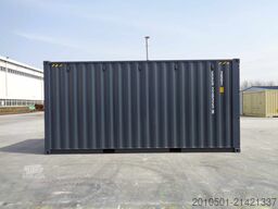 20 Fuß High Cube Seecontainer / RAL 7016 Lagercontainer / Anthrazit / one Way