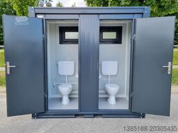 Elipo® WC Sanitärcontainer Doppelkabine Toilette Frau / Frau Voll Ausgestattet