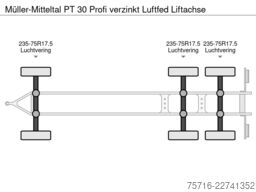 Müller-Mitteltal PT 30 Profi verzinkt Luftfed Liftachse