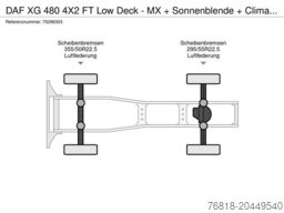 DAF XG 480 4X2 FT Low Deck - MX + Sonnenblende + Cli