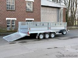 Brian James Trailers GENERAL PLANT 551-4018-35-3-12 | TRIDEM | SCHWERLASTRAMPE 400X180X96CM 3500KG BAUMASCHINENANHÄNGER | SCHWARZ | BORDWANDAUFSATZ