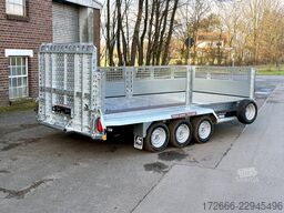 Brian James Trailers GENERAL PLANT 551-4018-35-3-12 | TRIDEM | SCHWERLASTRAMPE 400X180X96CM 3500KG BAUMASCHINENANHÄNGER | SCHWARZ | BORDWANDAUFSATZ