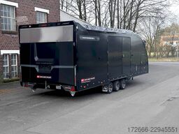 Brian James Trailers RACE TRANSPORTER 7 | 397-6023-35-3-10-B | TRIDEM | ZUSATZRAMPEN 600X235X219CM 3500KG GESCHLOSSENER AUTOTRAILER | SCHWARZ