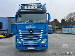 Mercedes-Benz Actros 6x2 flatbed truck w/ 2012 konar 2 axle flat