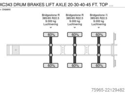 PACTON TXC343 DRUM BRAKES LIFT AXLE 20-30-40-45 FT. TOP