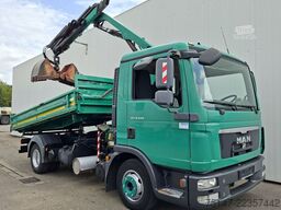 MAN TGL 8.220 4x2 Meiller Kipper Kran Greifer Funk