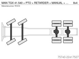 MAN TGX 41.540 + PTO + RETARDER + MANUAL + STUUR AS...