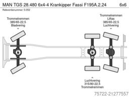 MAN TGS 28.480 6x4-4 Krankipper Fassi F195A.2.24