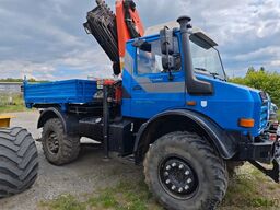 UNIMOG U5000 Kran Forst Kabelbau Kommunal Vollausstatt.