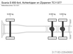 Scania S 650 6x4, Achterkipper en Zijopenen