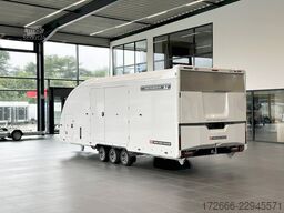 Brian James Trailers RACE TRANSPORTER 7 | 397-6023-35-3-10-W | TRIDEM | ZUSATZRAMPEN 600X235X199CM 3500KG GESCHLOSSENER AUTOTRAILER | WEISS