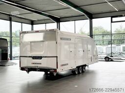 Brian James Trailers RACE TRANSPORTER 7 | 397-6023-35-3-10-W | TRIDEM | ZUSATZRAMPEN 600X235X199CM 3500KG GESCHLOSSENER AUTOTRAILER | WEISS