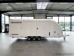 Brian James Trailers RACE TRANSPORTER 7 | 397-6023-35-3-10-W | TRIDEM | ZUSATZRAMPEN 600X235X199CM 3500KG GESCHLOSSENER AUTOTRAILER | WEISS