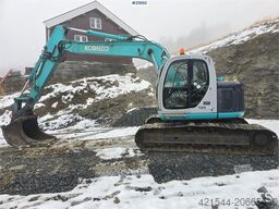 Kobelco SK135 SR LC tracked excavator with digging bucket