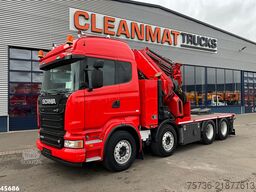 Scania R620 V8 8x4 Hiab 105 Ton/meter laadkraan + Fly-...