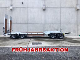 Remolque de plataforma baja Möslein T 4 VB H1  neuer 4 Achs Tieflader hydraulischen Rampen