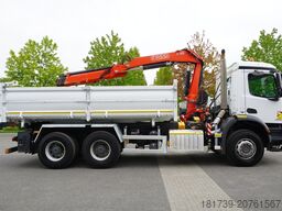 Mercedes-Benz Arocs 2636 / 6x4 / HDS Fassi / 3-Way Tip
