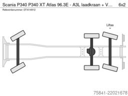 Scania P340 P340 XT Atlas 96.3E - A3L laadkraan + VDL ...