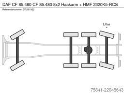 DAF CF 85.480 CF 85.480 8x2 Haakarm + HMF 2320K5-RCS