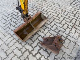 JCB 16C-1 /2022 BJ/ 852 H / verbr. Laufwerk/2xLöffel