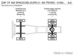 DAF CF 400 SPACECAB (EURO 6 / AS-TRONIC / 8.000 KG...