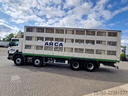Scania 114G - 8X4 - 3 deck - double ramp -  steel / air
