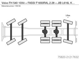 Volvo FH 540 10X4 + FASSI F1650RAL.2.28 + JIB L616L K...