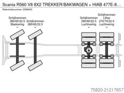 Scania R560 V8 8X2 TREKKER/BAKWAGEN + HIAB 477E-8 HIPR...